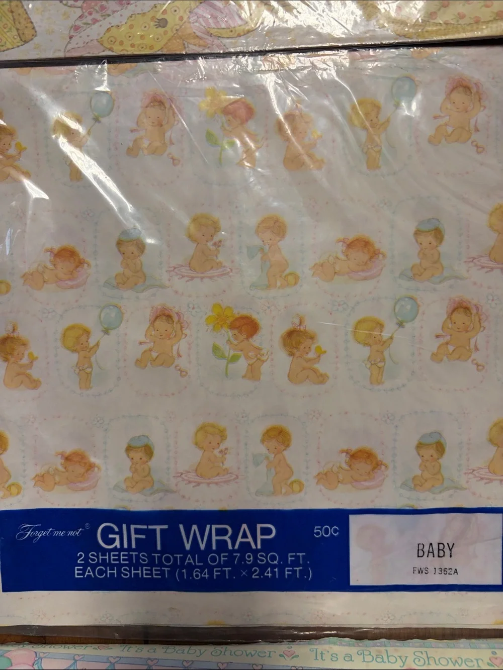 Vintage Baby-Themed Gift Wrap Assortment NWT